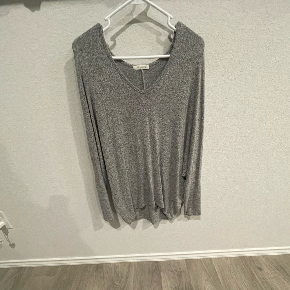 cozy grey lounge shirt